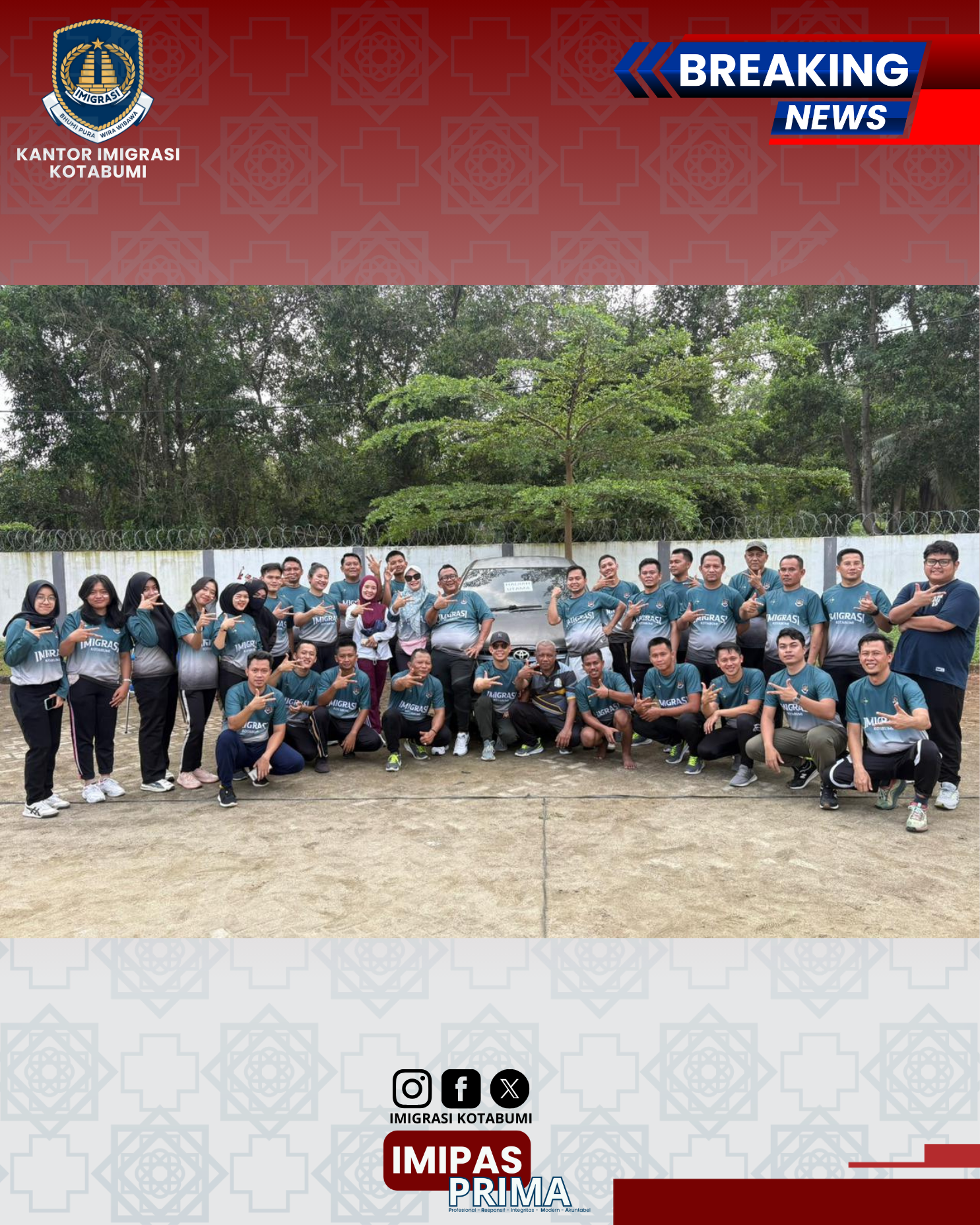 Imigrasi Kotabumi Gelar Jalan Sehat dan Lomba Futsal Daster