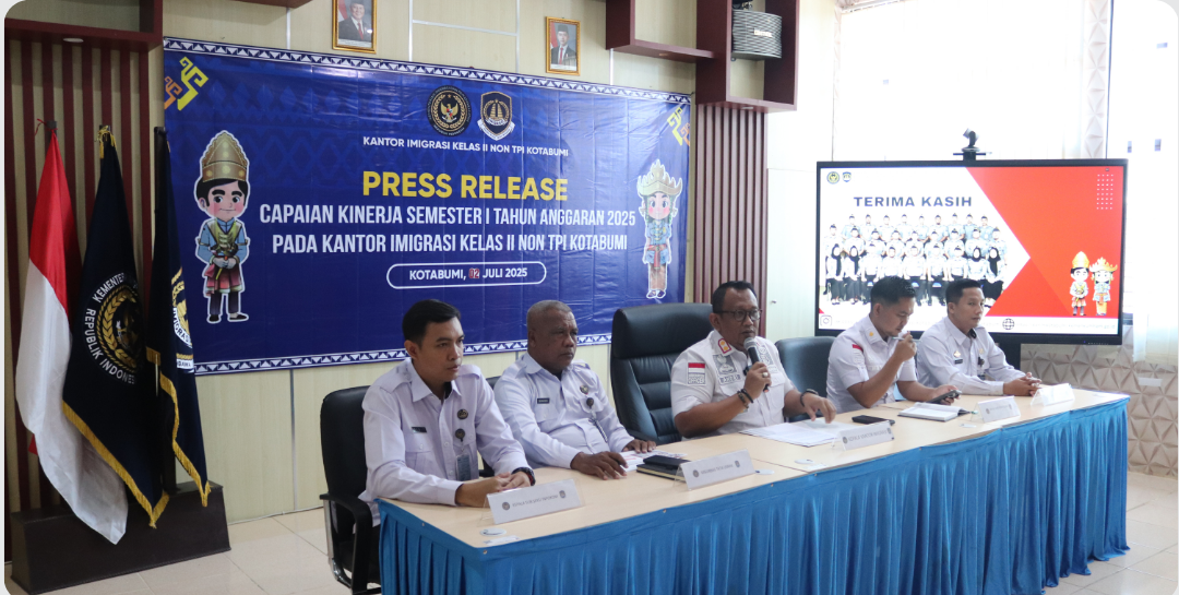 Kantor Imigrasi Kotabumi Gelar Press Release Capaian Kinerja Semester I Tahun Anggaran 2025