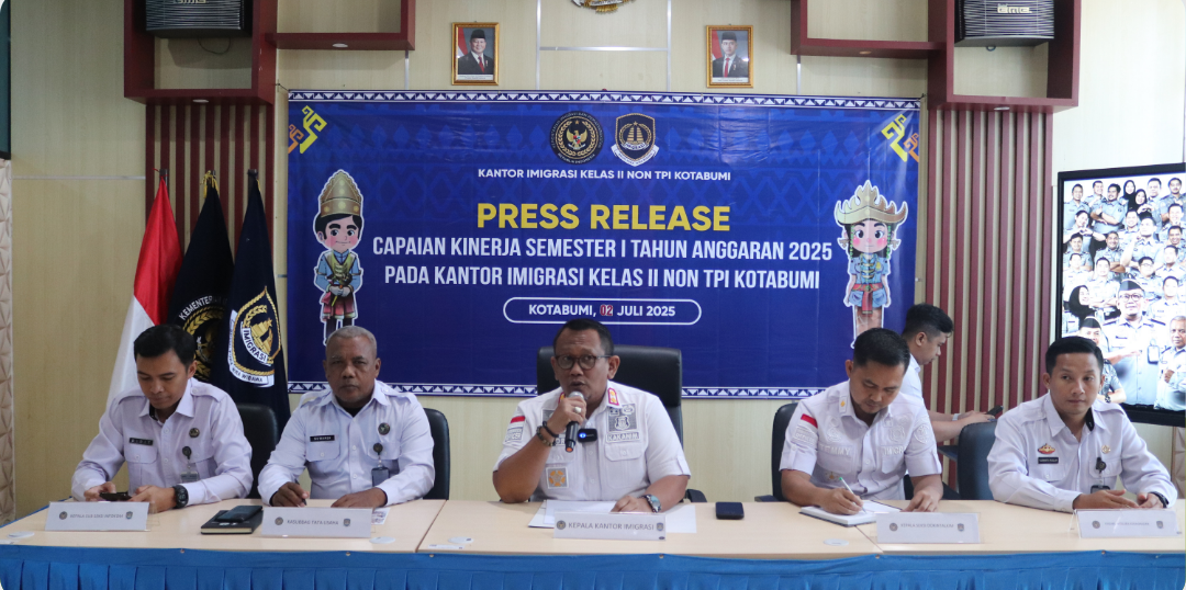Kantor Imigrasi Kotabumi Gelar Press Release Capaian Kinerja Semester I Tahun Anggaran 2025