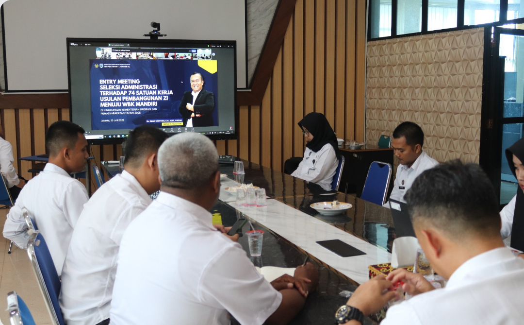 Kantor Imigrasi Kotabumi Hadiri Entry Meeting Seleksi Administrasi Evaluasi Pembangunan Zona Integritas