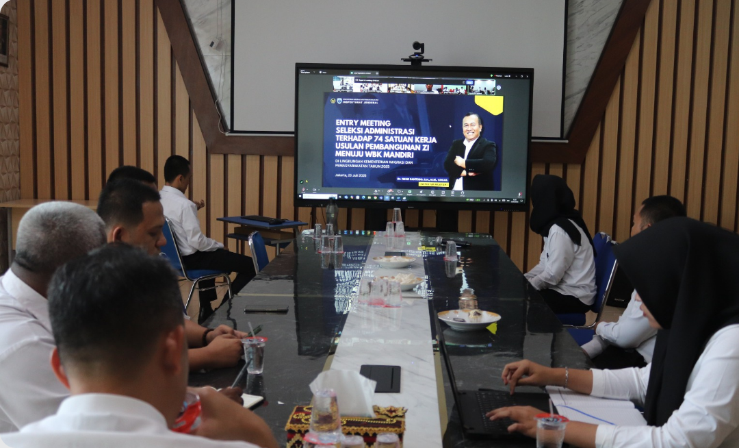 Kantor Imigrasi Kotabumi Hadiri Entry Meeting Seleksi Administrasi Evaluasi Pembangunan Zona Integritas