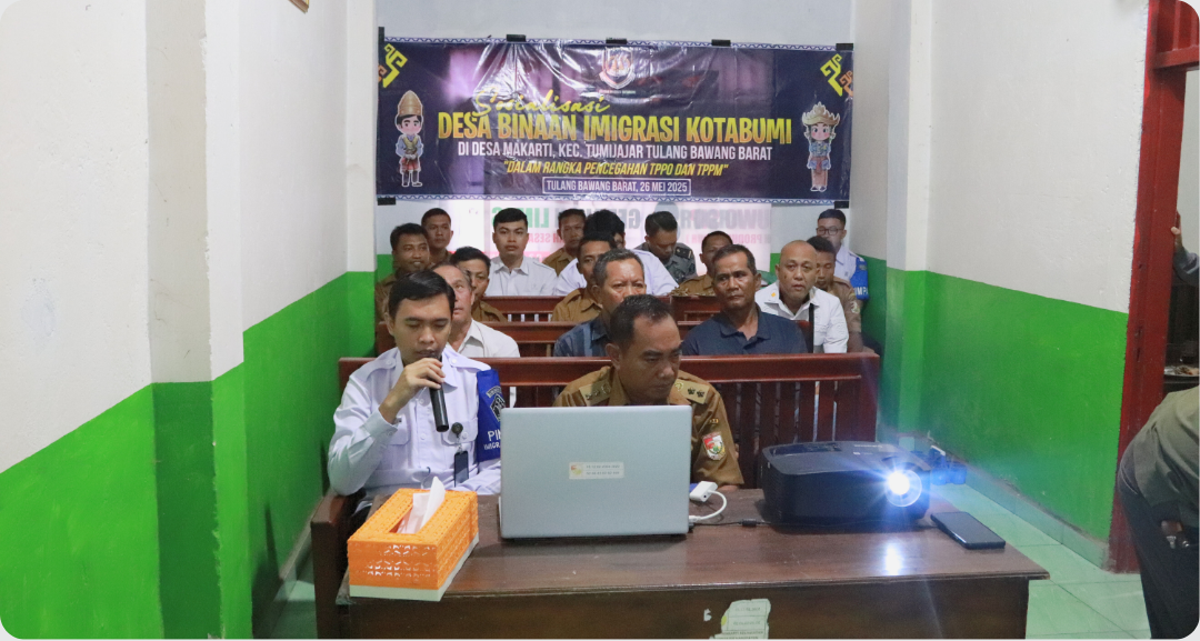 Sosialisasi Desa Binaan Keimigrasian di Desa Makarti, Kecamatan Tumijajar