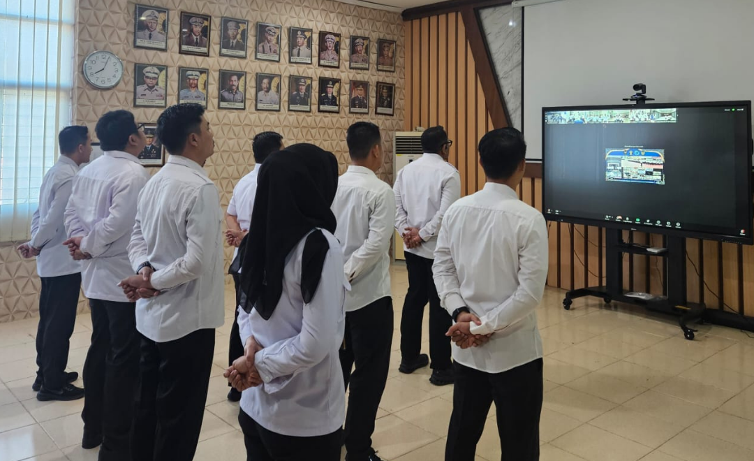 Pasca Libur Lebaran, Imigrasi Kotabumi Ikuti Apel Bersama Kemenko Polhukam RI Melalui Zoom Meeting