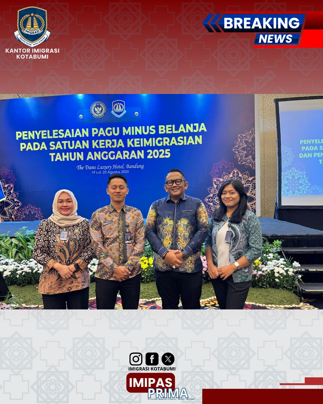 Penguatan Tata Kelola Keuangan: Imigrasi Kotabumi Ikuti Penyelesaian Pagu Minus dan Penelaahan Awal ABT