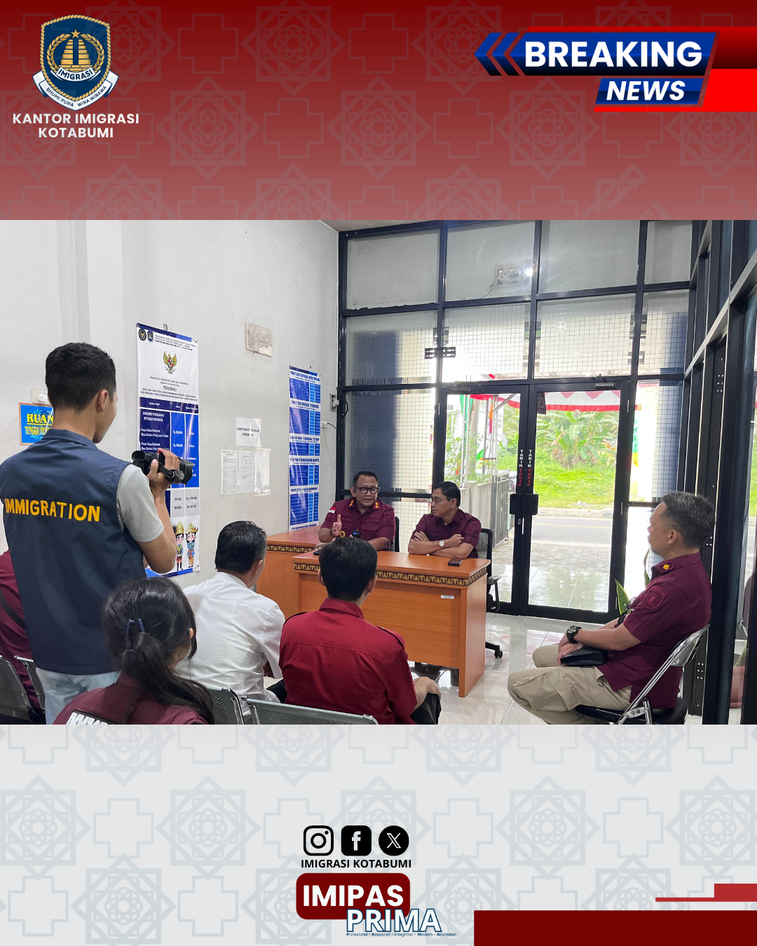 Tingkatkan Kualitas Layanan, Imigrasi Kotabumi dan Kanwil Imigrasi Evaluasi UKK Krui