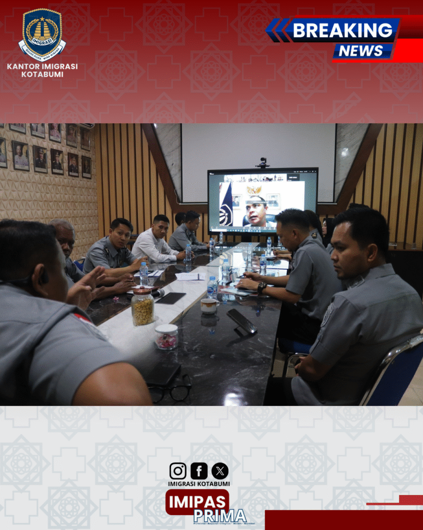 Imigrasi Kotabumi Ikuti Rapat Koordinasi Persiapan HUT RI ke-80 Bersama UPT Imigrasi Se-Lampung