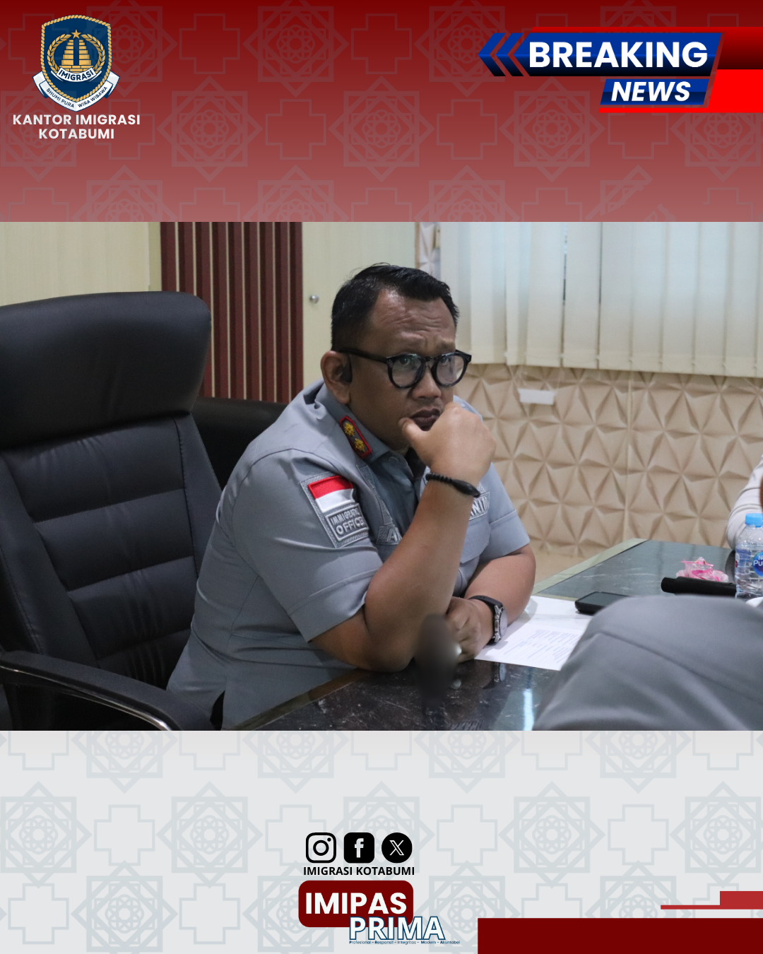 Siap Tingkatkan Kualitas Layanan Publik, Imigrasi Kotabumi Matangkan Persiapan Sosialisasi Standar Pelayanan