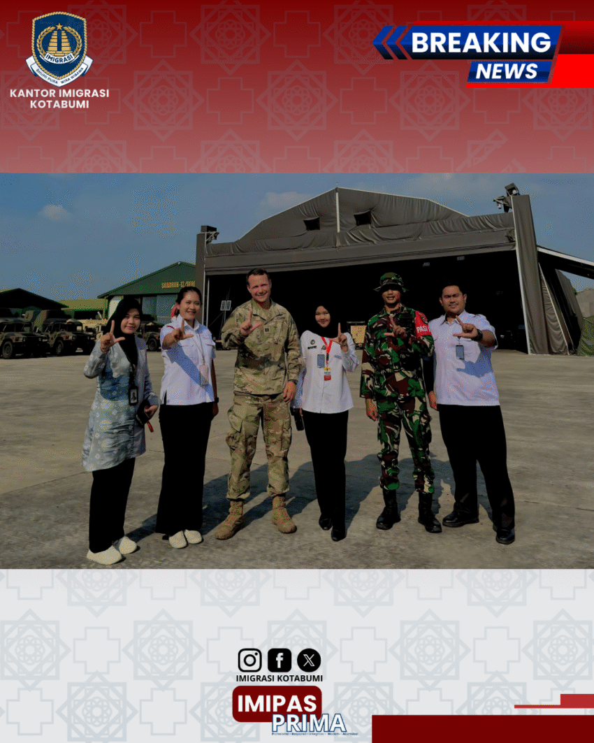 Imigrasi Kotabumi Beri Bantuan Perpanjangan Izin Tinggal untuk Personel Latgabma Super Garuda Shield 2025