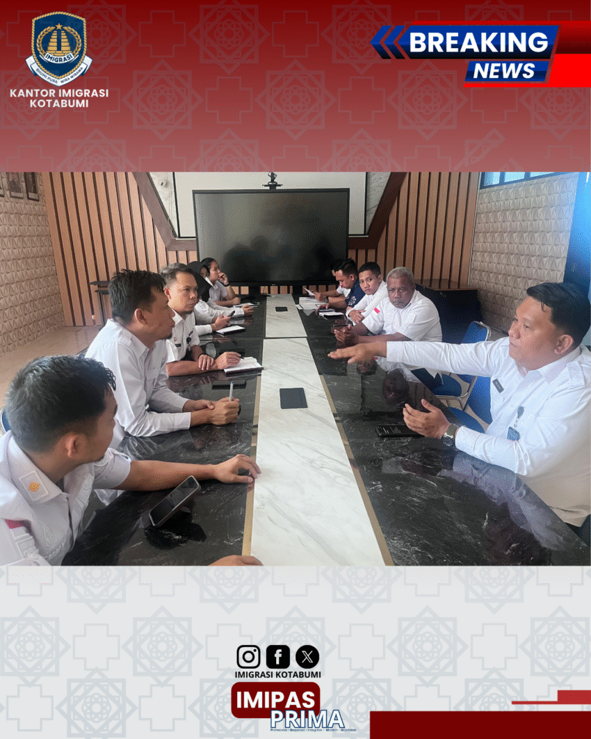 Optimalisasi Kualitas Pelayanan: Imigrasi Kotabumi Gelar Rapat Persiapan Sosialisasi Standar Pelayanan, Kode Etik Pegawai, dan Budaya Pelayanan Prima