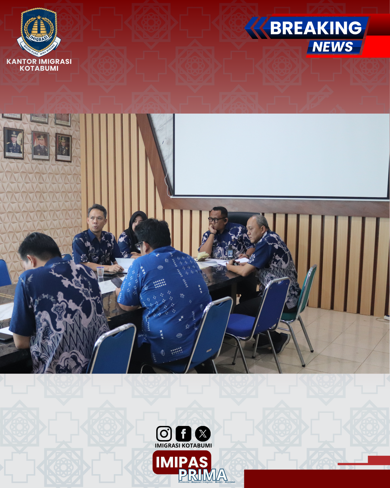 Imigrasi Kotabumi Gelar Rapat Lanjutan: Pastikan Layanan Profesional dan Transparan