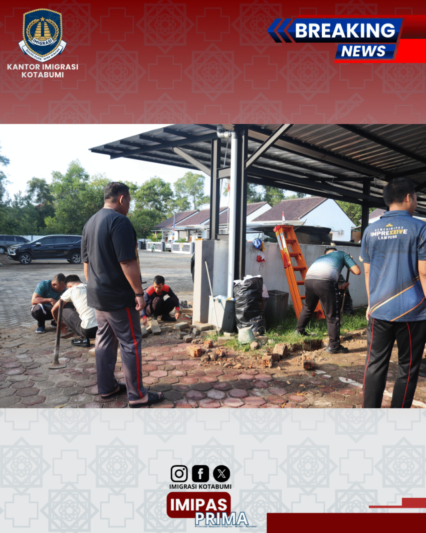 Kegiatan Jum’at Bersih Imigrasi Kotabumi Wujudkan Lingkungan Kerja Sehat dan Nyaman