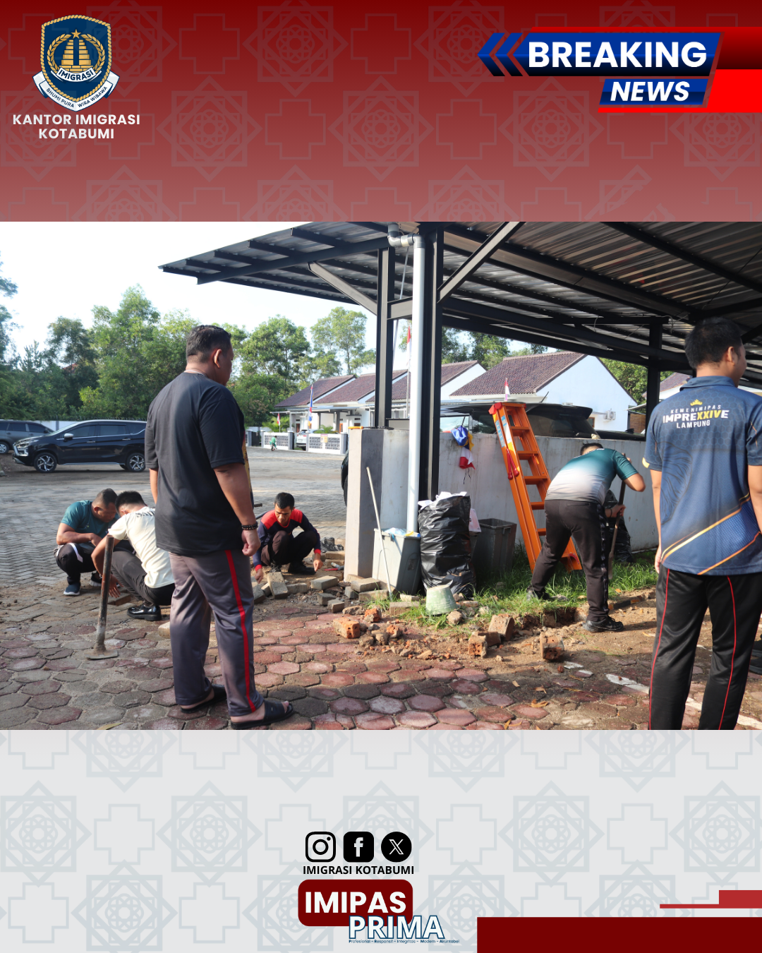Kegiatan Jum’at Bersih Imigrasi Kotabumi Wujudkan Lingkungan Kerja Sehat dan Nyaman