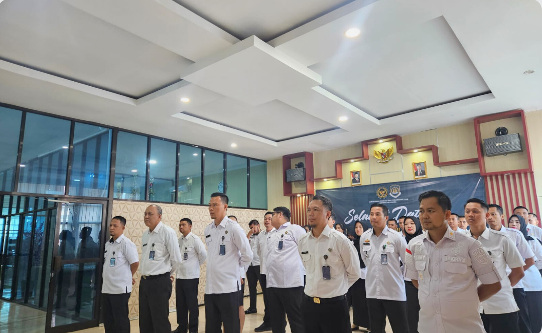 Perkuat Integritas dan Loyalitas, Imigrasi Kotabumi Ikuti Apel Bersama Virtual