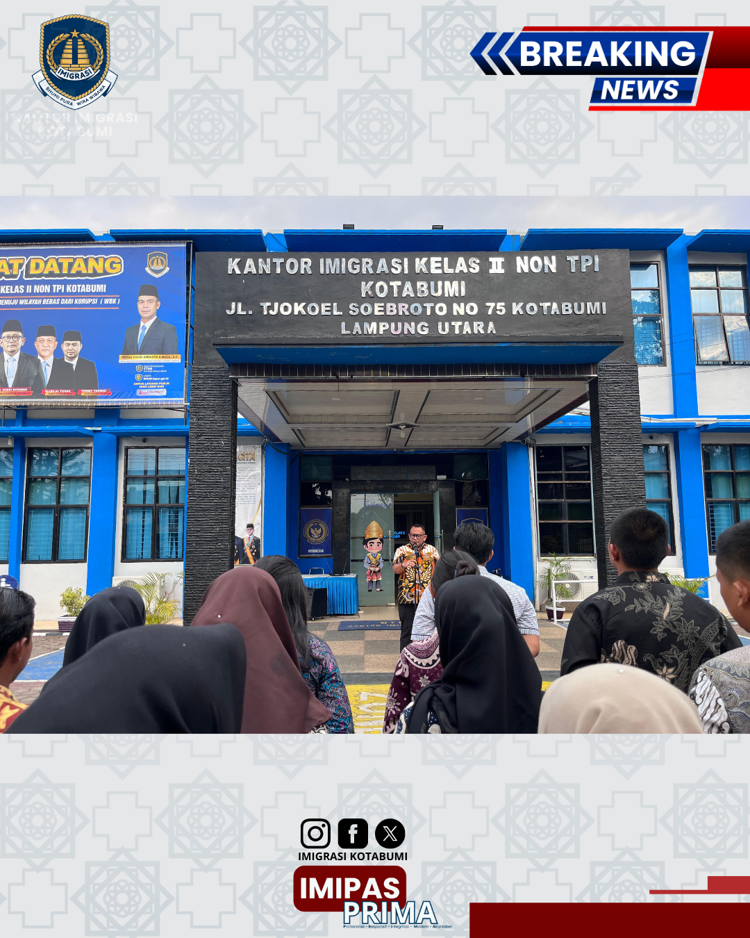 Apel Sore Penuh Makna: Imigrasi Kotabumi Lepas Pegawai dengan Haru dan Bangga