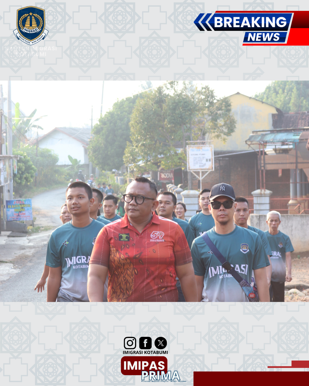 Tingkatkan Kualitas Pelayanan Publik, Imigrasi Kotabumi Bangun Solidaritas Lewat Kegiatan Jalan Sehat