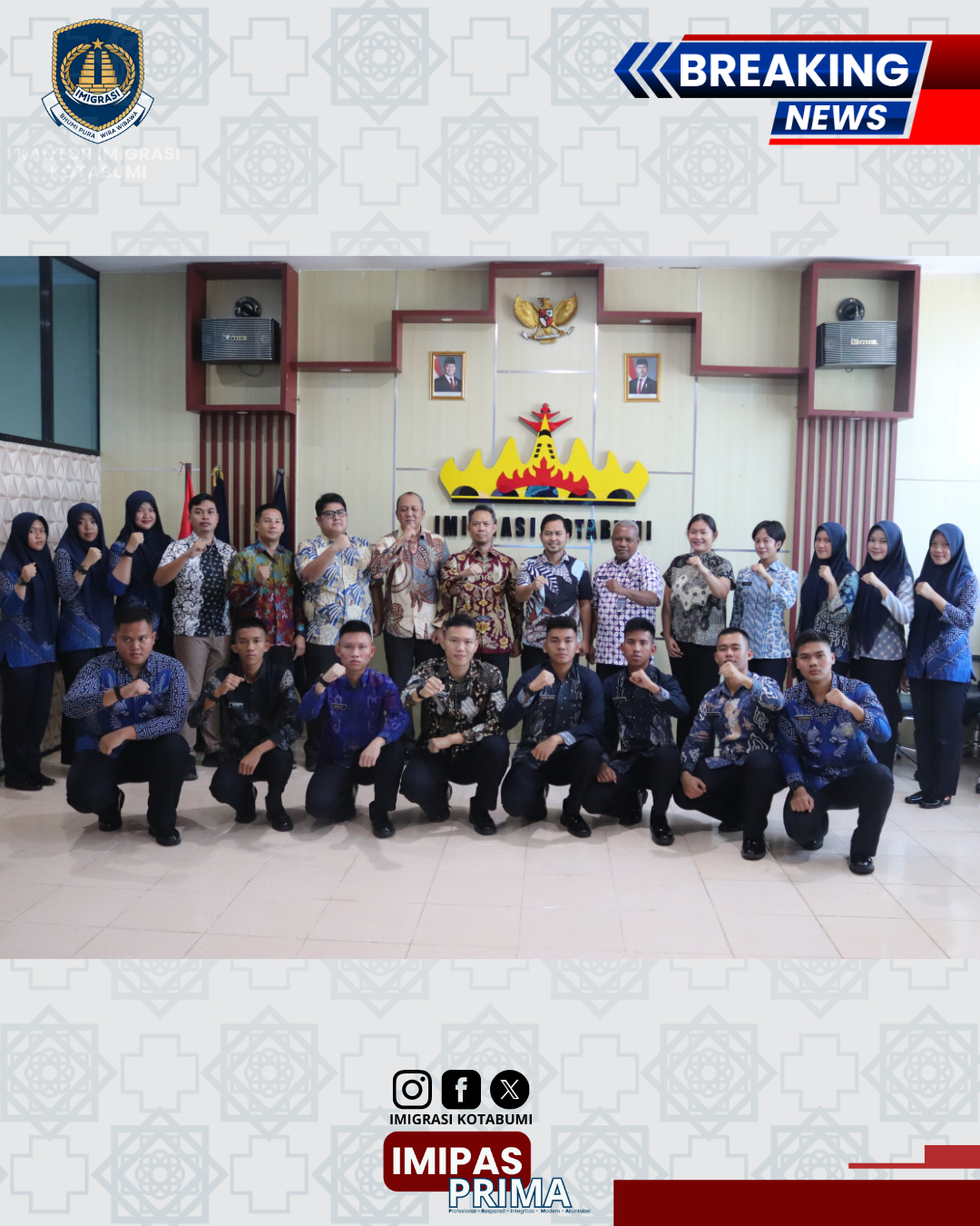Sinergi Dunia Pendidikan dan Profesional, Taruna Poltekip Paparkan Hasil Latihan Kerja di Kantor Imigrasi Kotabumi
