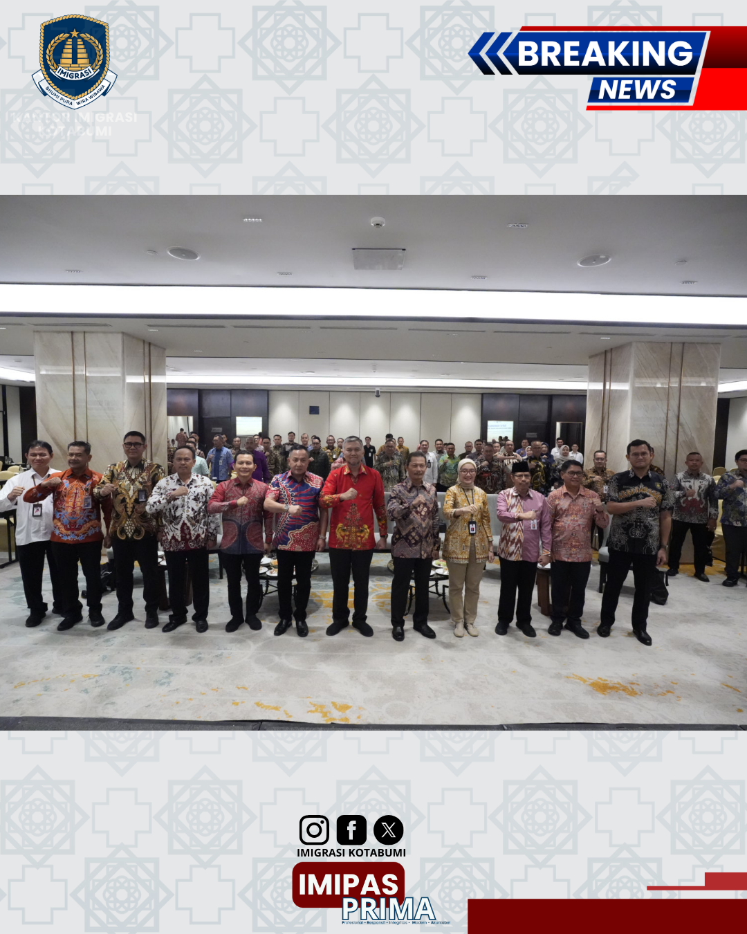 Tingkatkan Kualitas, Kepala Imigrasi Kotabumi Ikuti Pembahasan Strategis Kinerja dan Penguatan Layanan
