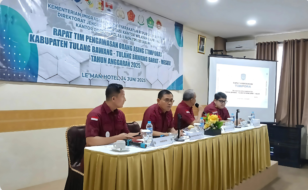 Imigrasi Kotabumi Perkuat Pengawasan Orang Asing Melalui Rapat TIMPORA di Tulang Bawang, Tulang Bawang Barat, dan Mesuji