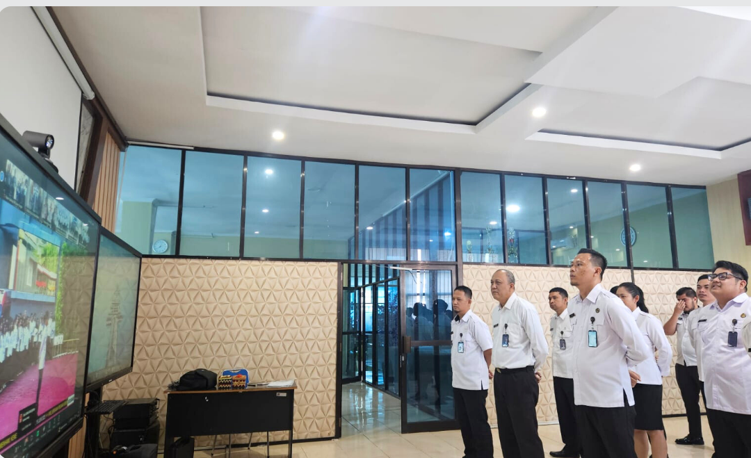 Perkuat Integritas dan Loyalitas, Imigrasi Kotabumi Ikuti Apel Bersama Virtual