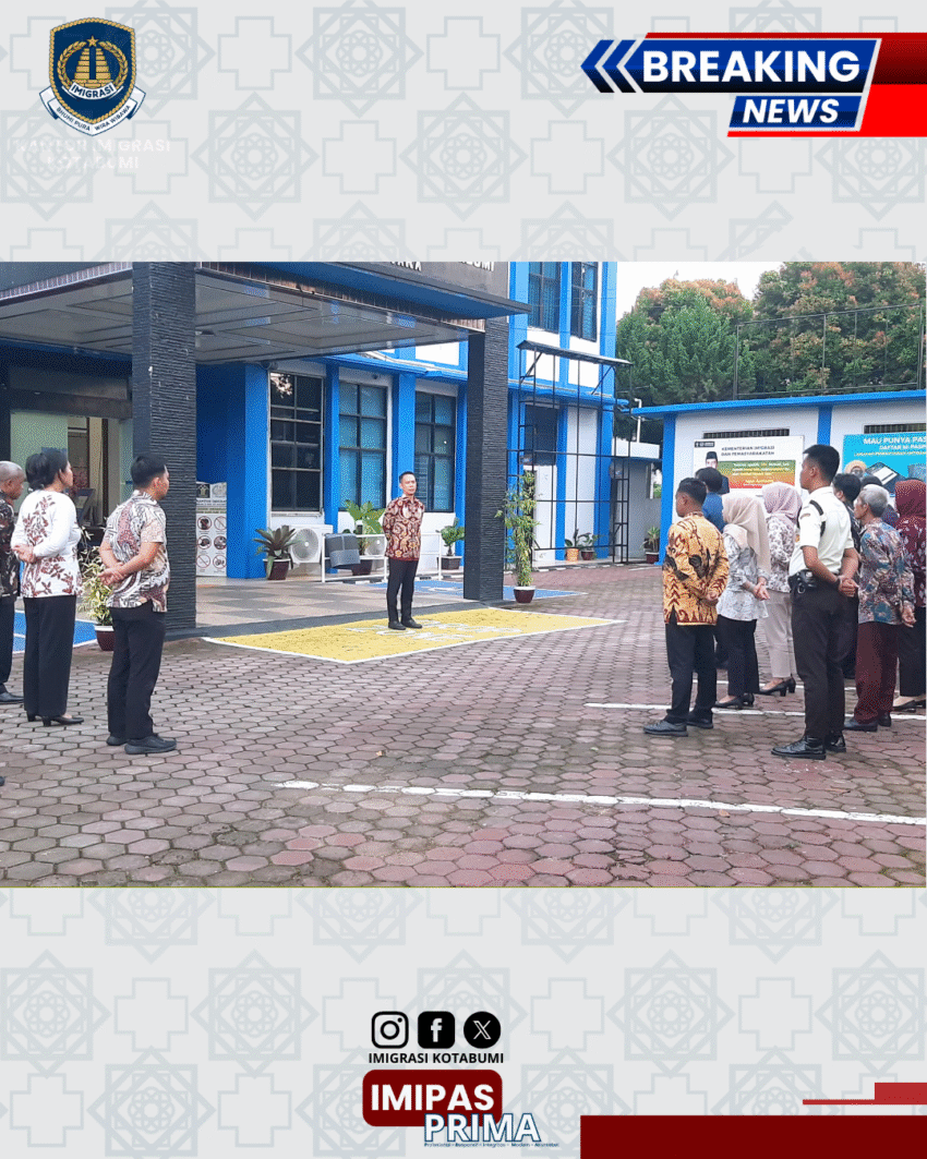 Pimpin Apel Sore Jumat, Imigrasi Kotabumi Lakukan Refleksi Kegiatan Sepekan