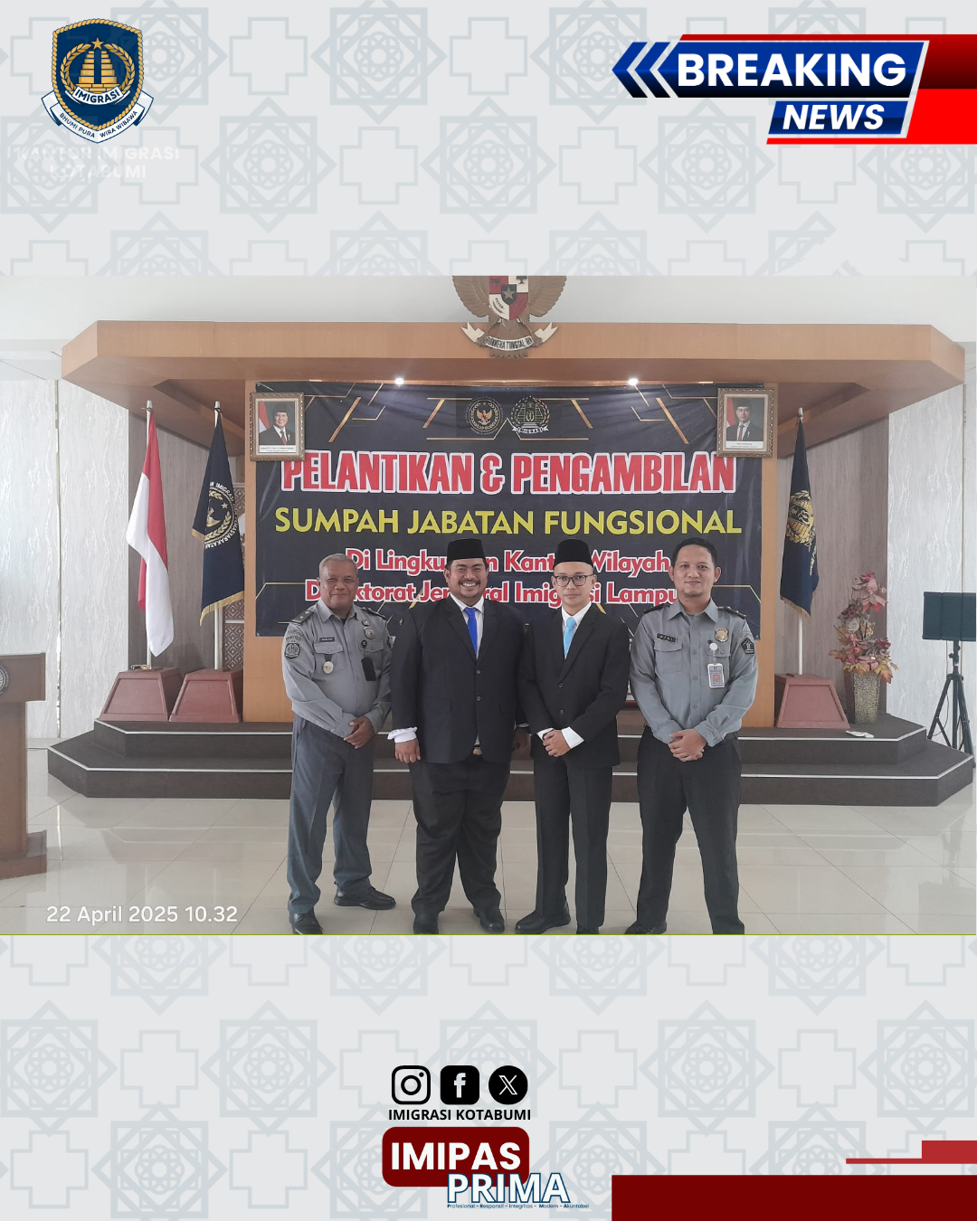 Perkuat Anggaran dan Disiplin Pegawai, Imigrasi Kotabumi Kejar Predikat WBK