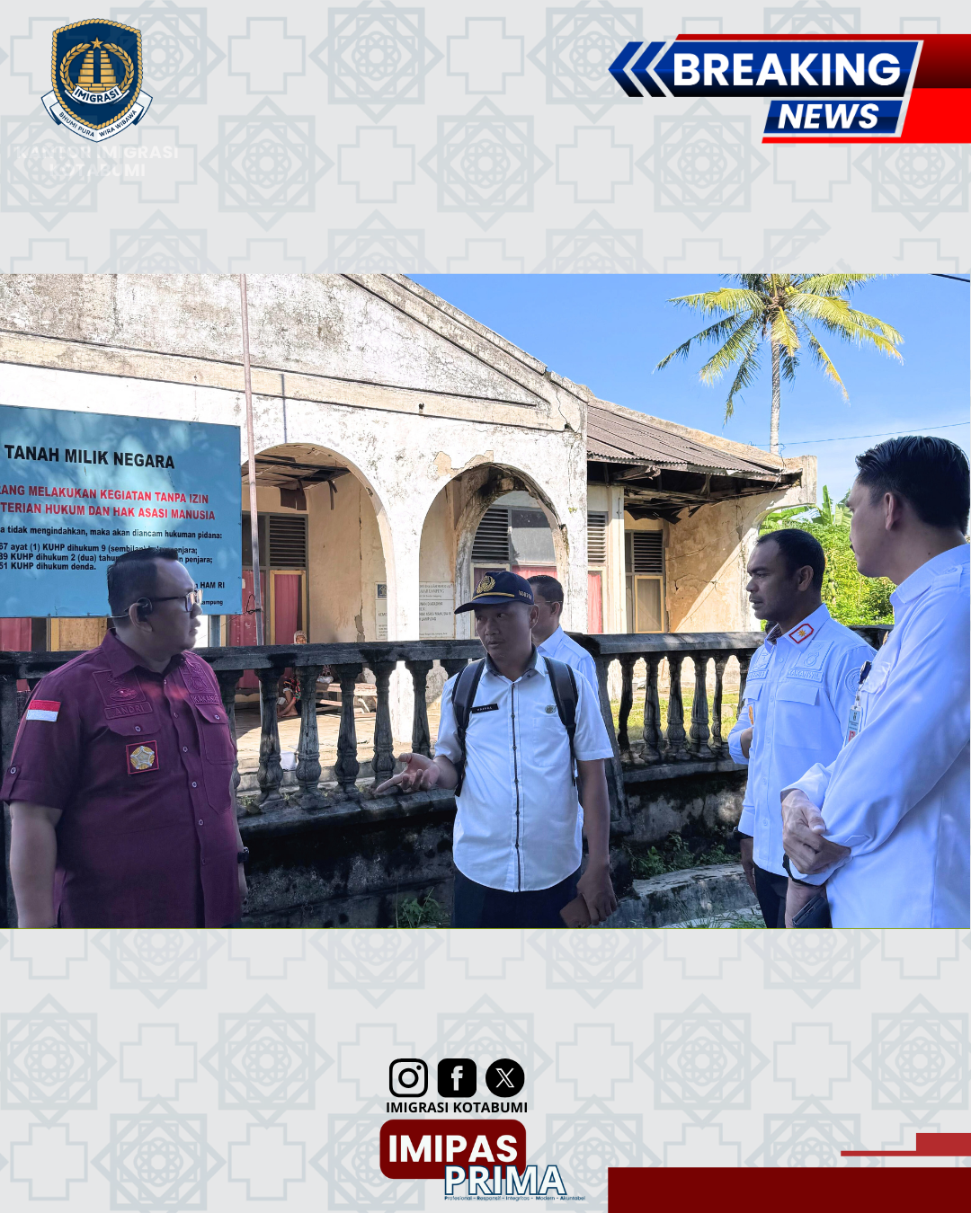 Kakanwil Ditjen Imigrasi Lampung Tinjau Rumah Dinas Hibah Pemkab Pesisir Barat: Sinergi Kuatkan Pelayanan Keimigrasian