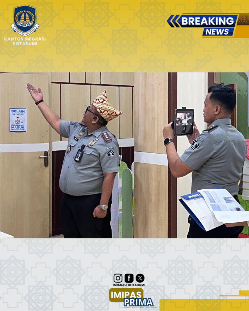 Imigrasi Kotabumi Menuju WBK Ikuti Verifikasi Lapangan Secara Virtual