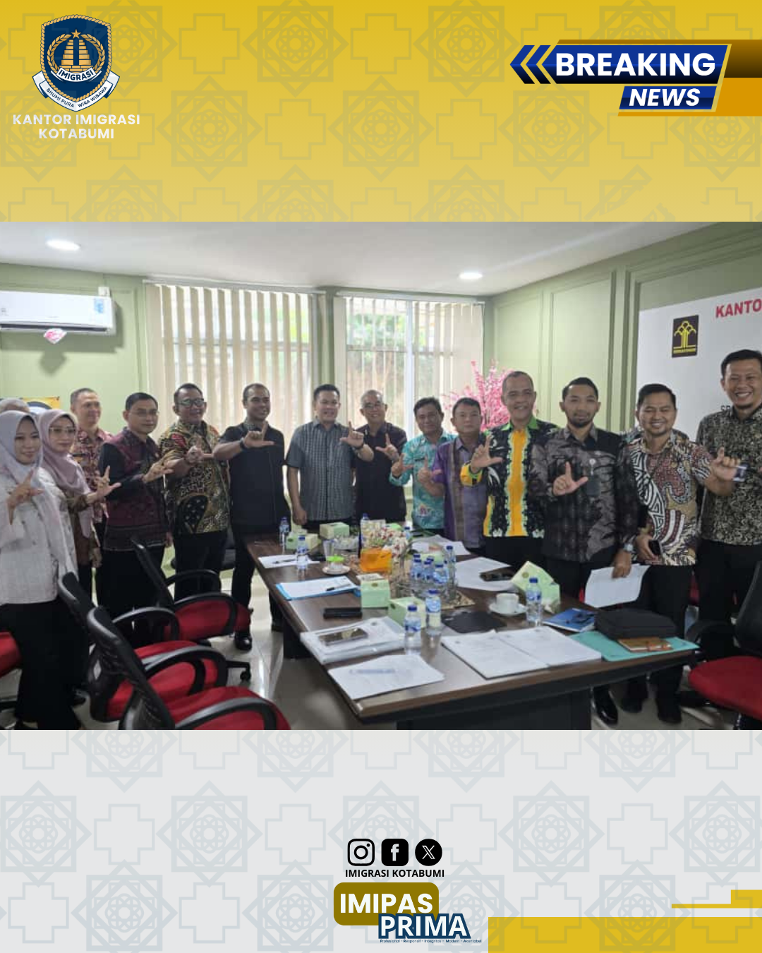 Kantor Imigrasi Kotabumi Bahas Perpanjangan MoU UKK Krui