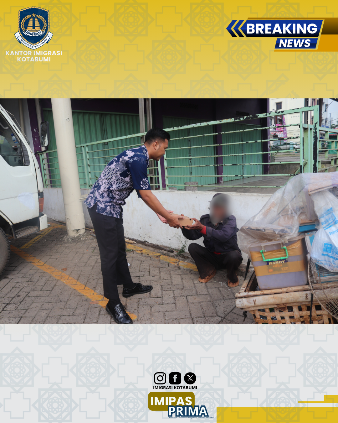 Wujudkan Pelayanan Humanis, Imigrasi Kotabumi Perkokoh Solidaritas Sosial melalui Jumat Berkah