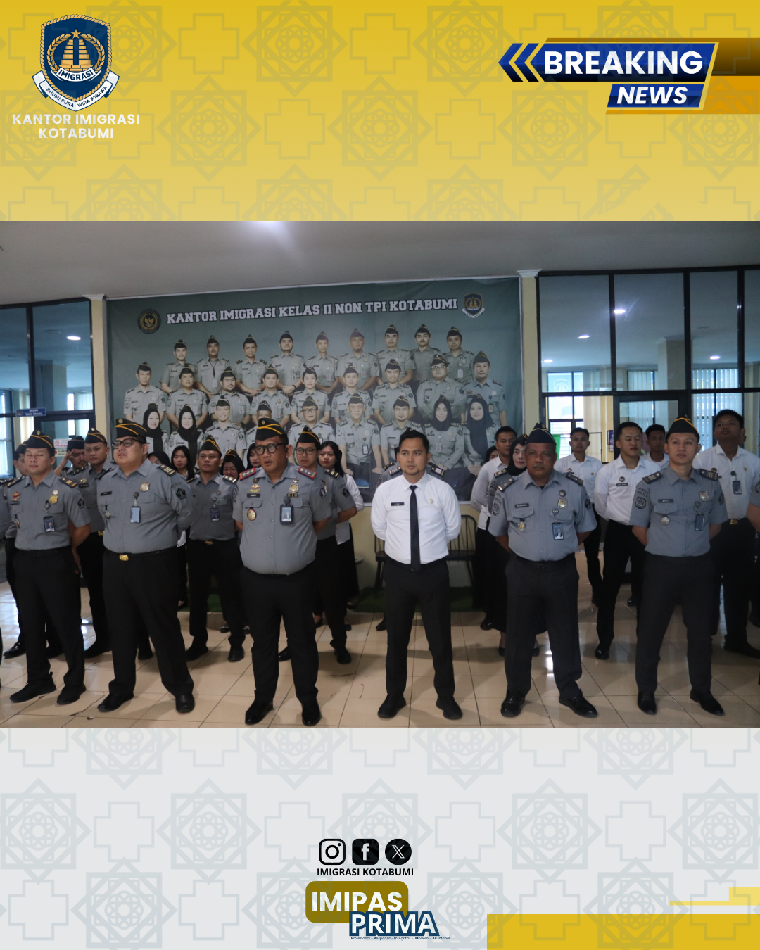 Kantor Imigrasi Kotabumi Ikuti Apel Pagi Bersama Menko Bidang Hukum, HAM, Imigrasi, dan Pemasyarakatan