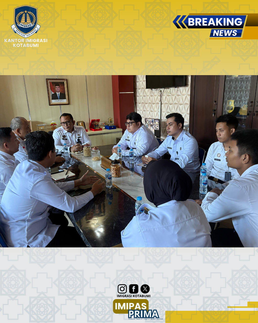 Imigrasi Kotabumi Matangkan Persiapan Kegiatan Timpora