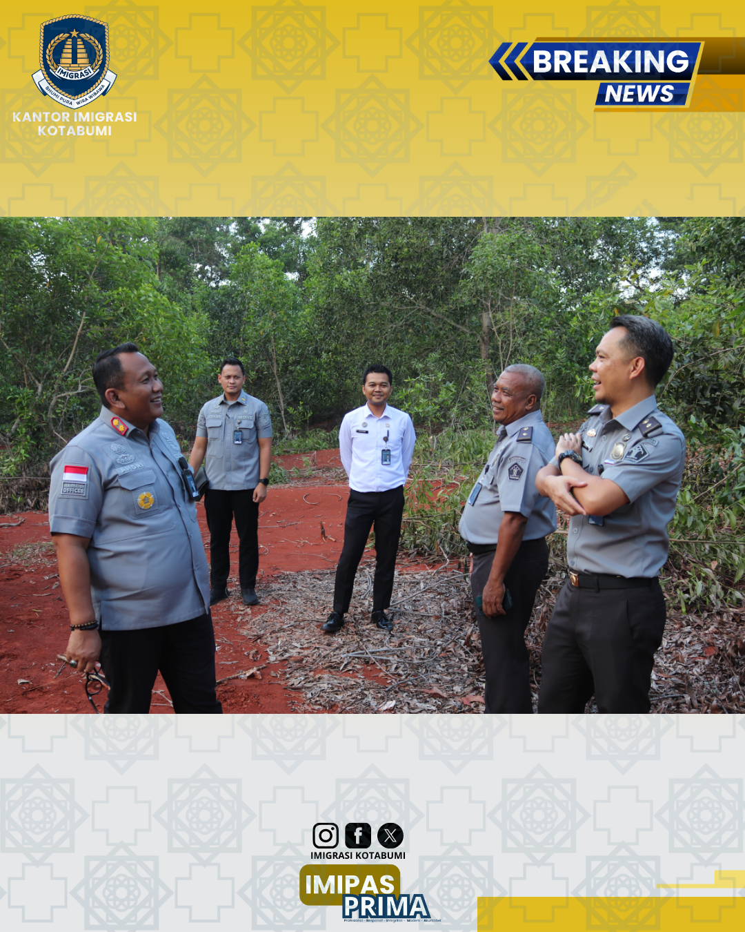 Imigrasi Kotabumi Lakukan Survei Lahan untuk Persiapan Penanaman Bibit Kelapa
