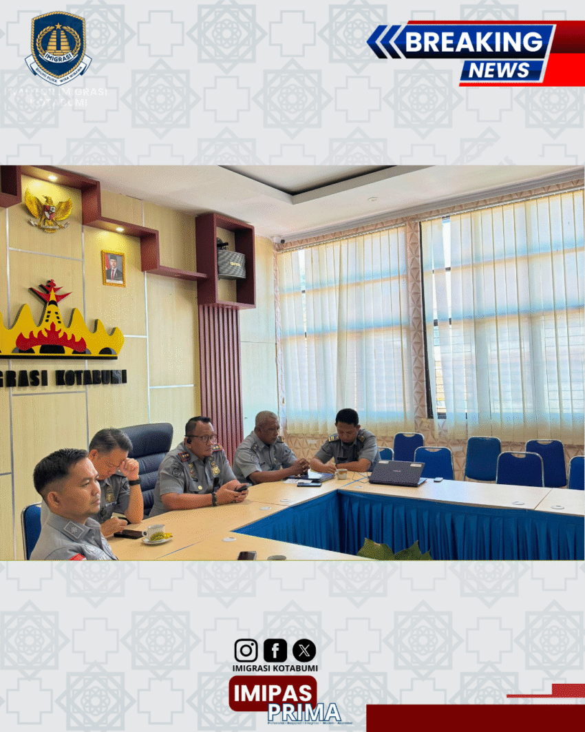Imigrasi Kotabumi Ikuti Penyerahan SK CPNS dan Orientasi CPNS di Lingkungan Kementerian Imigrasi dan Pemasyarakatan