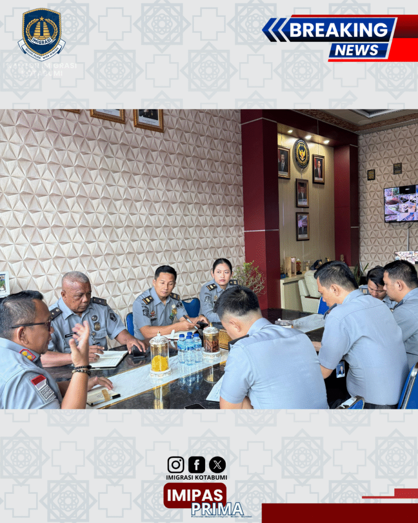 Kepala Kantor Imigrasi Kotabumi Pimpin Rapat Dengar Pendapat Struktural: Fokus pada Penguatan Organisasi dan Kesiapan Pengembangan UKK