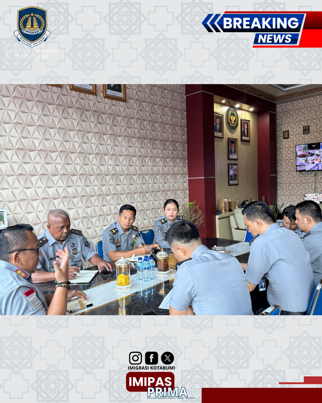 Kepala Kantor Imigrasi Kotabumi Pimpin Rapat Dengar Pendapat Struktural: Fokus pada Penguatan Organisasi dan Kesiapan Pengembangan UKK