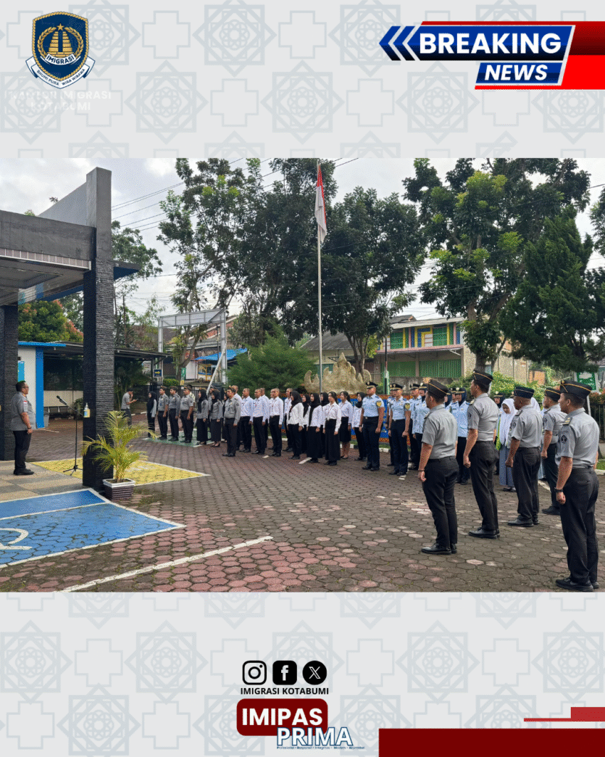 Kepala Kantor Imigrasi Kotabumi Tekankan Disiplin Saat Pimpin Apel Pagi