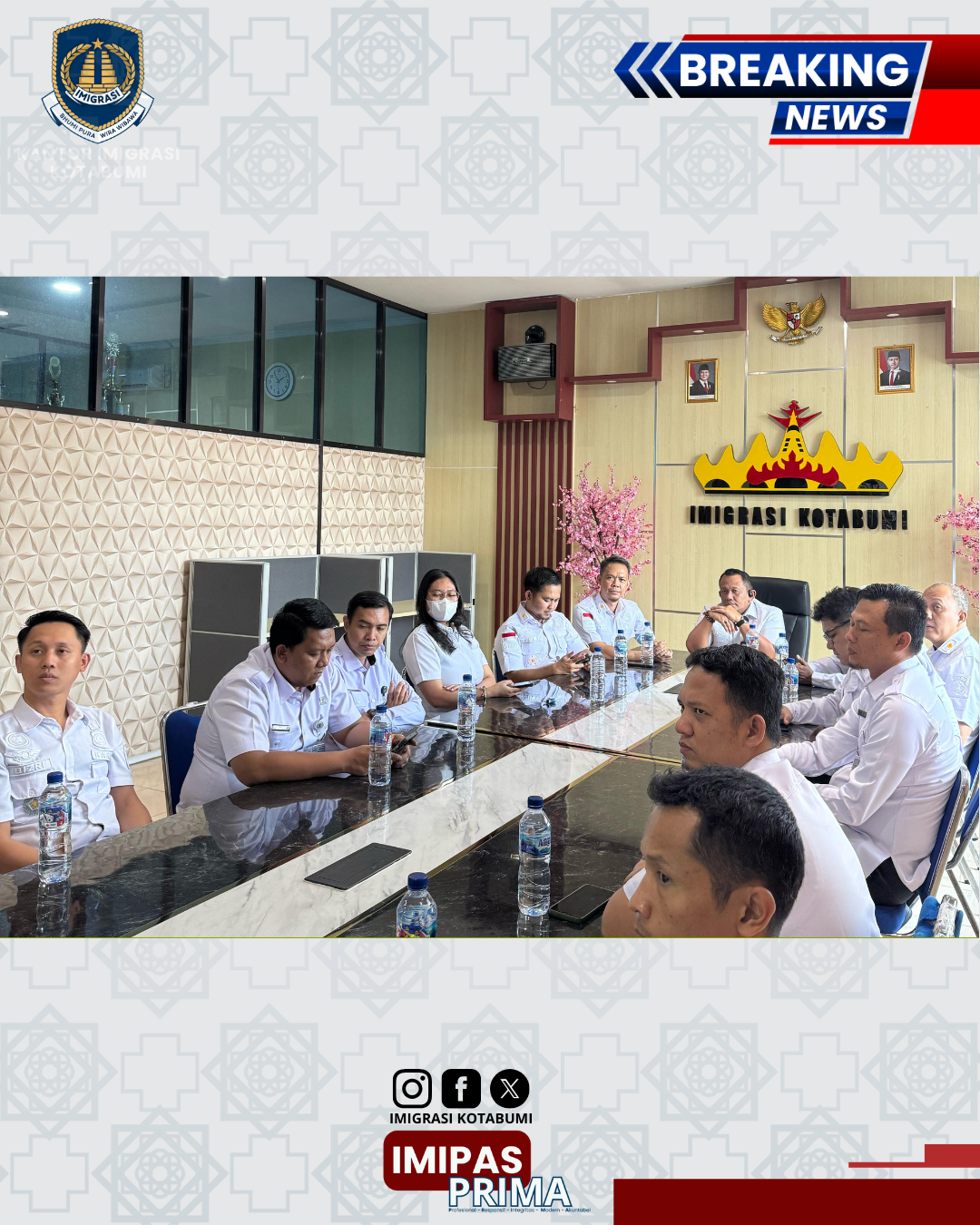 Kepala Imigrasi Kotabumi Ikuti Pengarahan Khusus dari Plt. Dirjen Imigrasi
