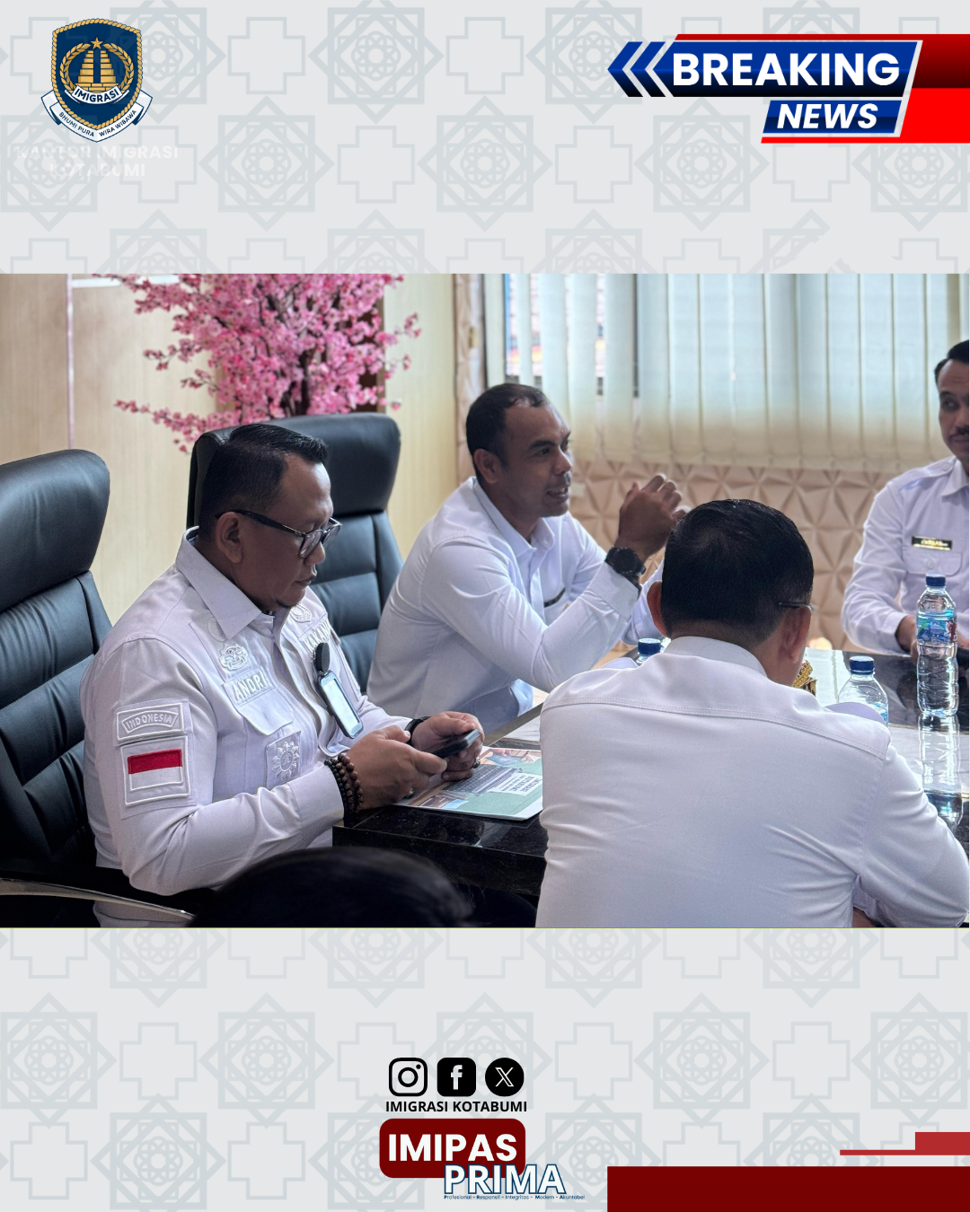 Kakanwil Ditjen Imigrasi Lampung Kunjungi Imigrasi Kotabumi: Perkuat Komitmen WBK dan Pelayanan Publik