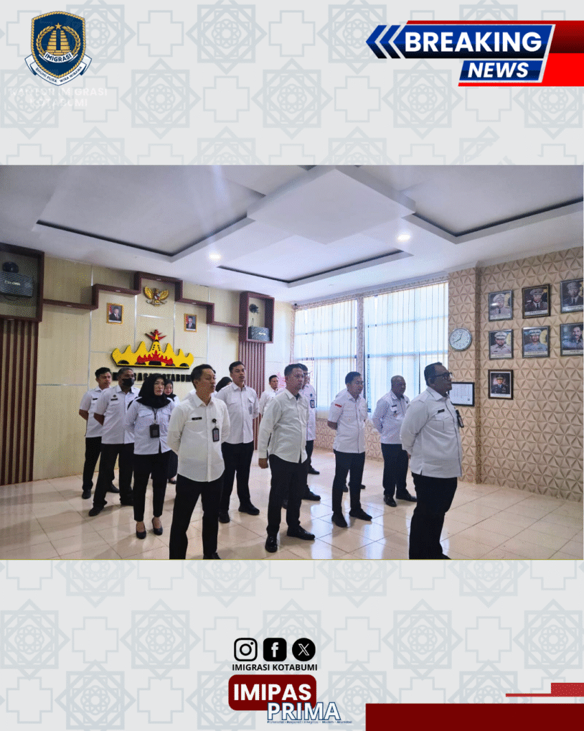 Pasca Libur Lebaran, Imigrasi Kotabumi Ikuti Apel Bersama Kemenko Polhukam RI Melalui Zoom Meeting