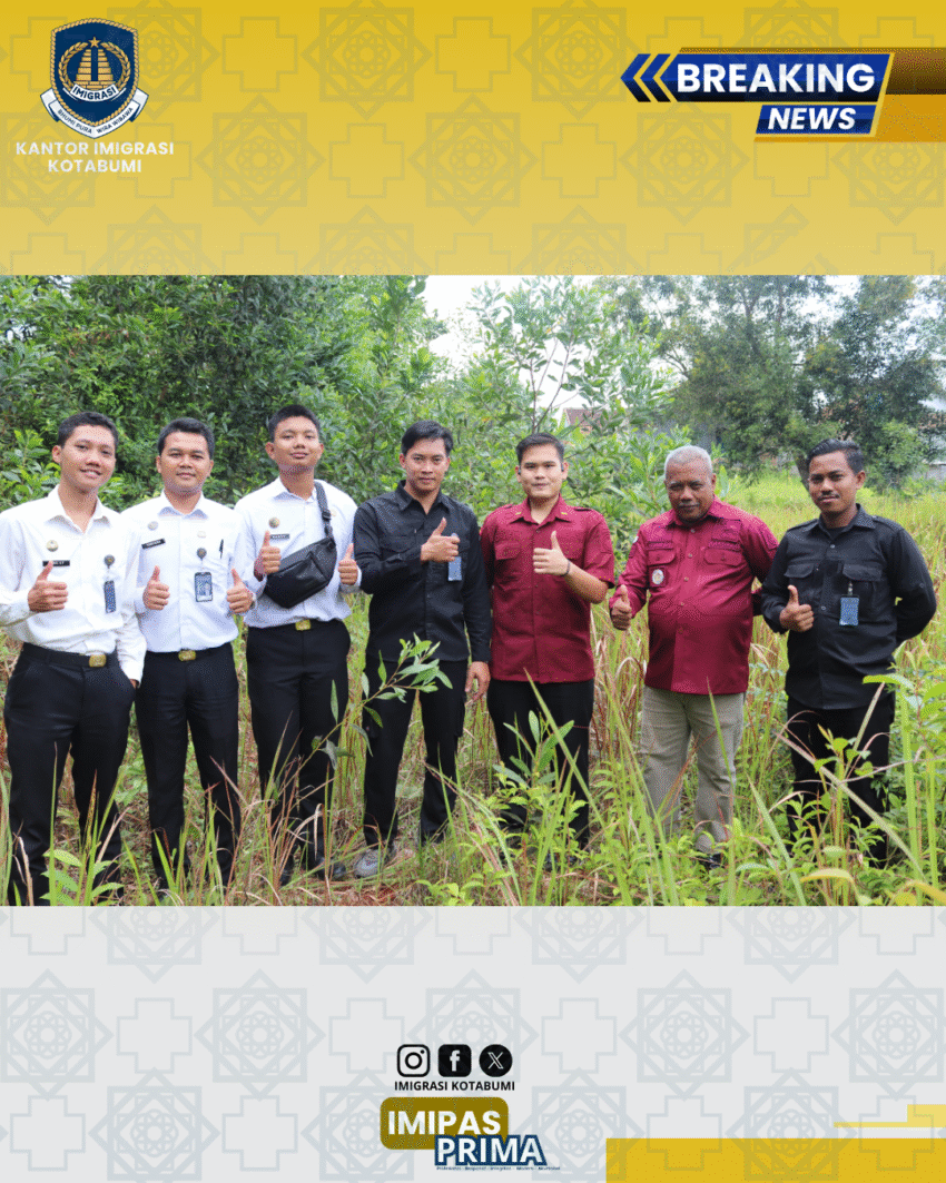 Kanim Kotabumi dan Lapas Kotabumi Gelar Aksi Bersih Lahan untuk Persiapan Penanaman Bibit Kelapa