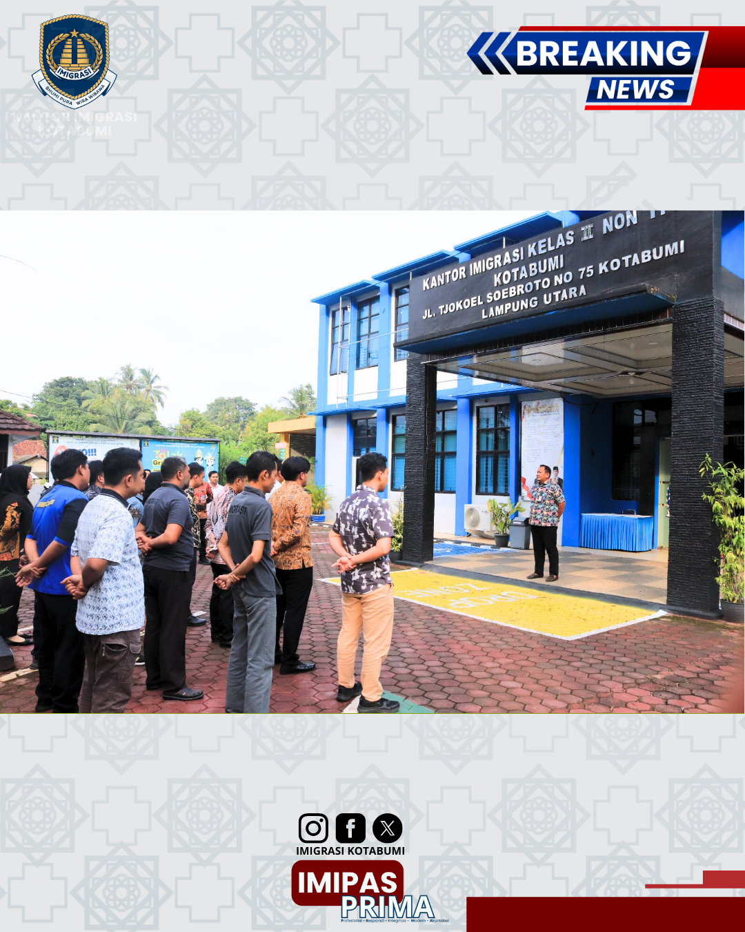 Imigrasi Kotabumi Laksanakan Apel Sore Bersama Kepala Kantor: Tingkatkan Semangat Kerja dan Kebersamaan