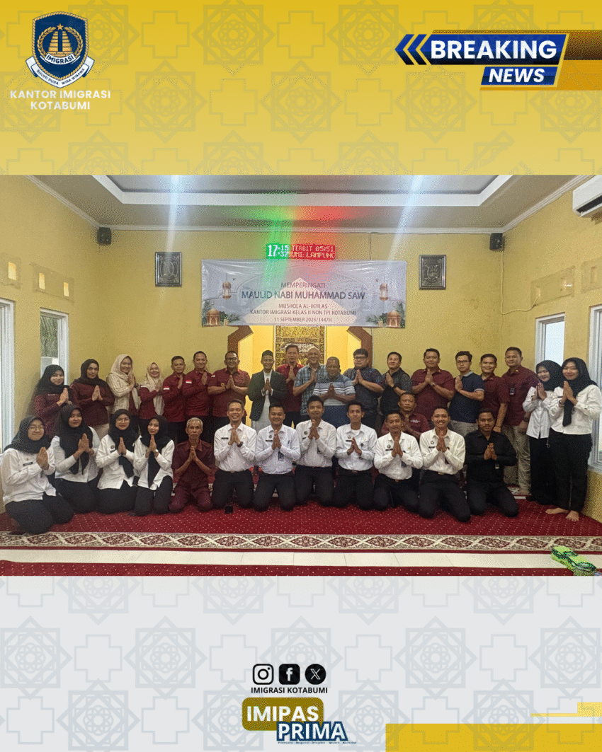 Kantor Imigrasi Kelas II Non TPI Kotabumi Peringati Maulid Nabi Muhammad SAW 1447 H