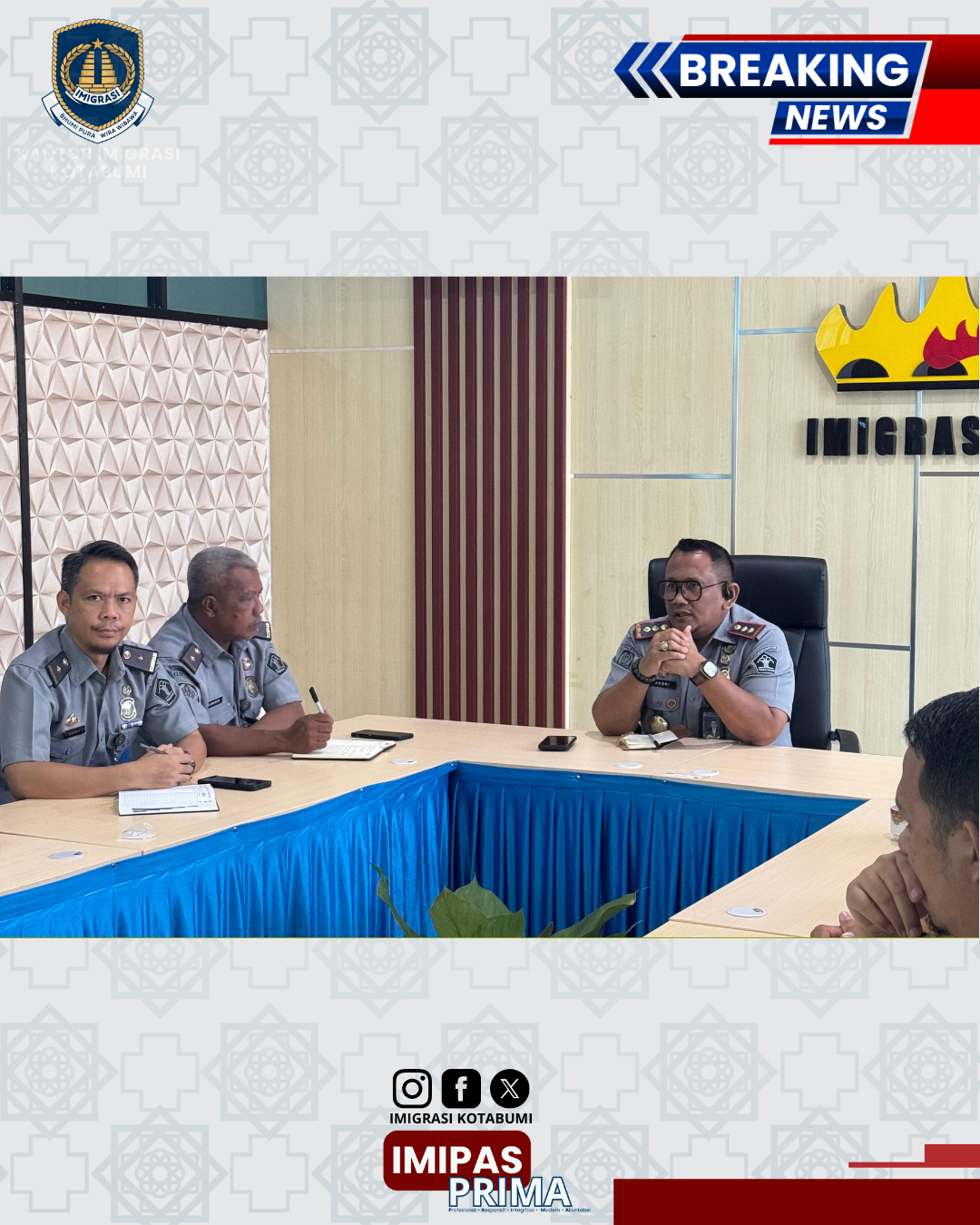Imigrasi Kotabumi Gelar Rapat Internal Terkait Penempatan CPNS