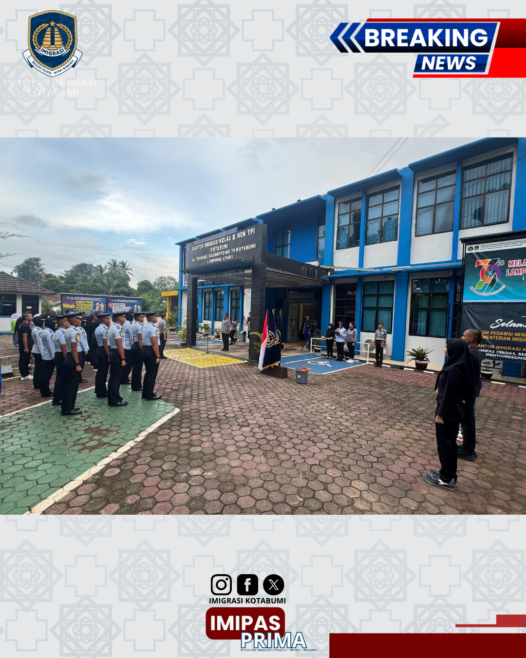 Penutupan Orientasi Peserta CPNS Tahun 2024 di Kantor Imigrasi Kotabumi
