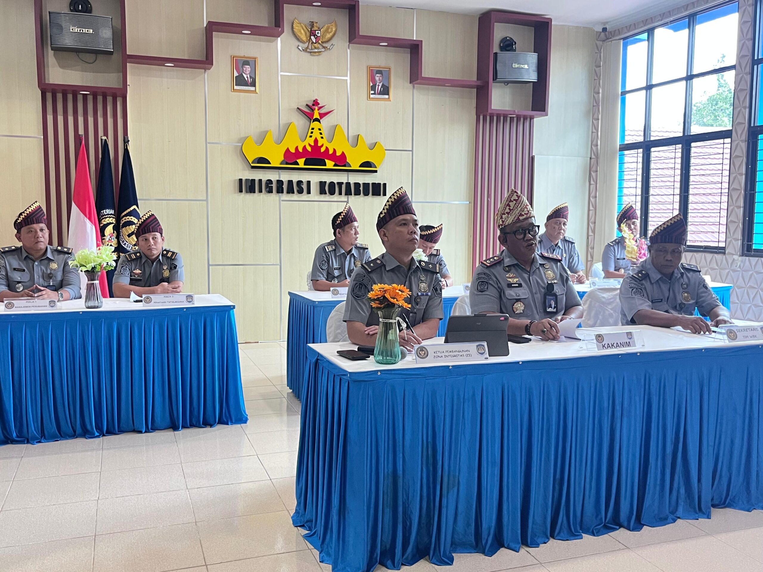 Imigrasi Kotabumi Menuju WBK Ikuti Verifikasi Lapangan Secara Virtual