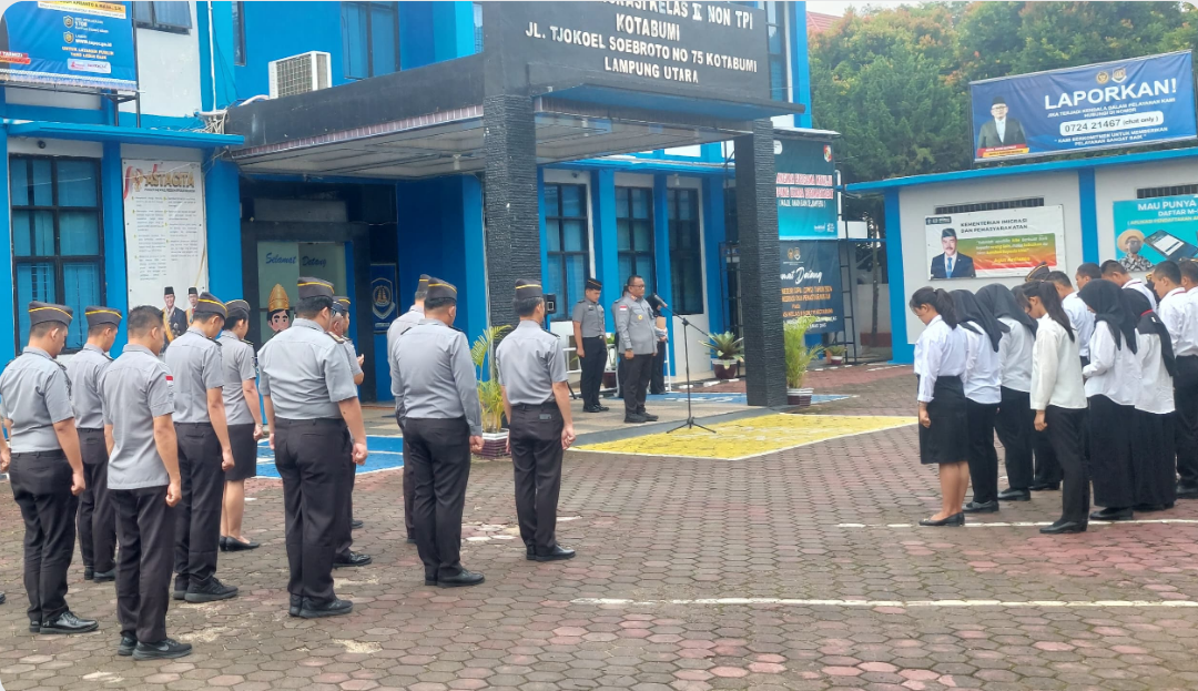 Laksanakan Apel Pagi: Kepala Kantor Imigrasi Kotabumi Tekankan Disiplin dan Zona Integritas