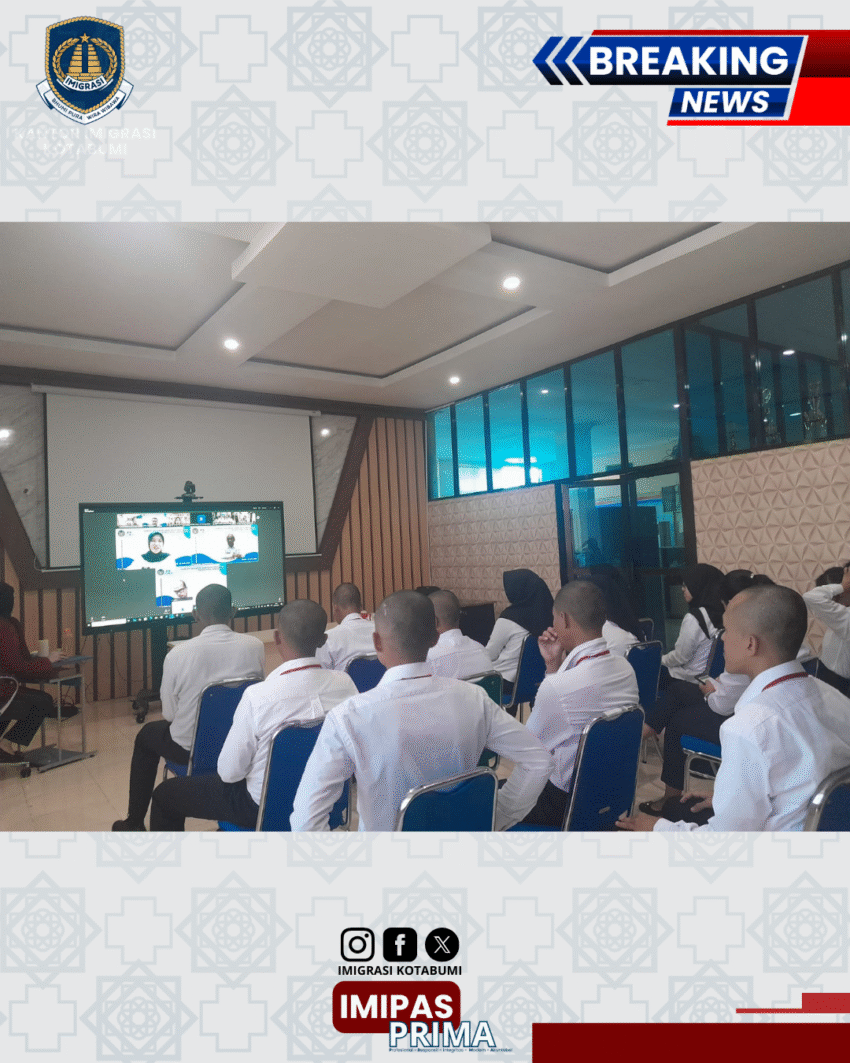 Wujudkan Pelayanan Humanis, CPNS Imigrasi Kotabumi Ikuti Penguatan Kapasitas HAM Virtual