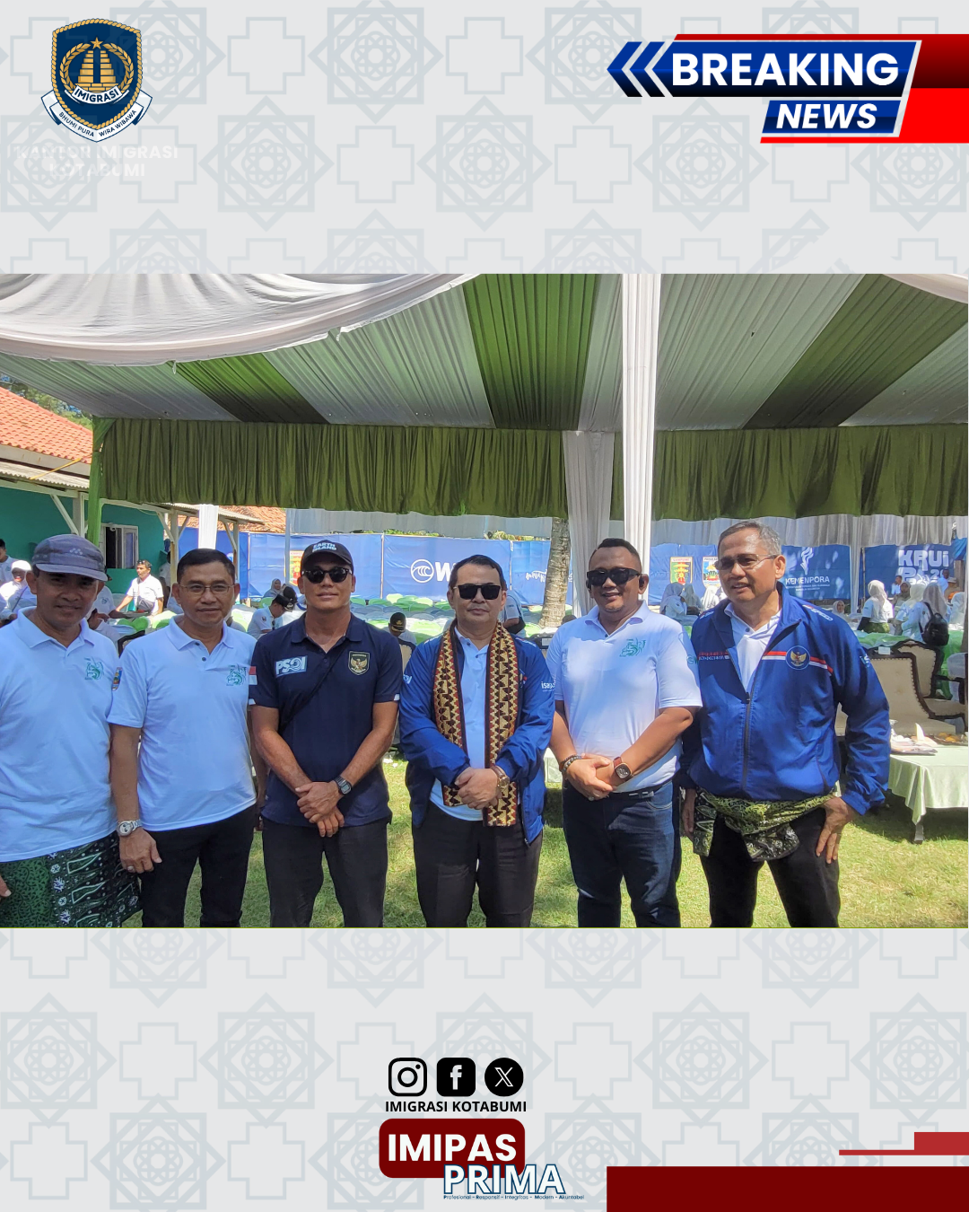 Kepala Kantor Imigrasi Kotabumi Hadiri Pembukaan WSL Krui Pro 2025 di Tanjung Setia