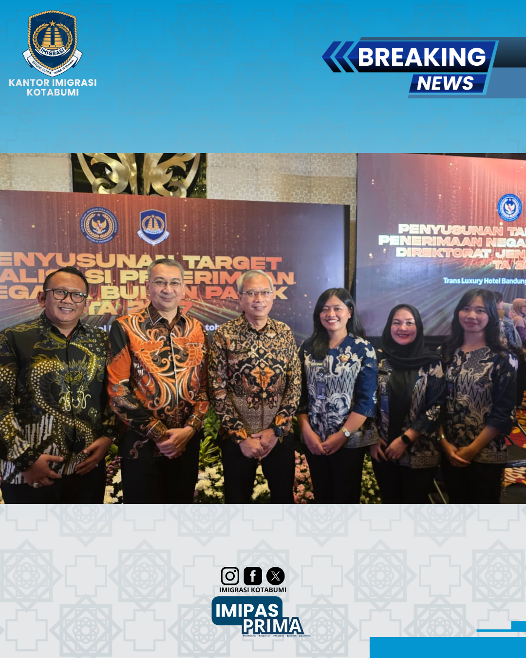 Imigrasi Kotabumi Ikuti Kegiatan Penyusunan Target Realisasi PNBP Tahun 2025 di Bandung
