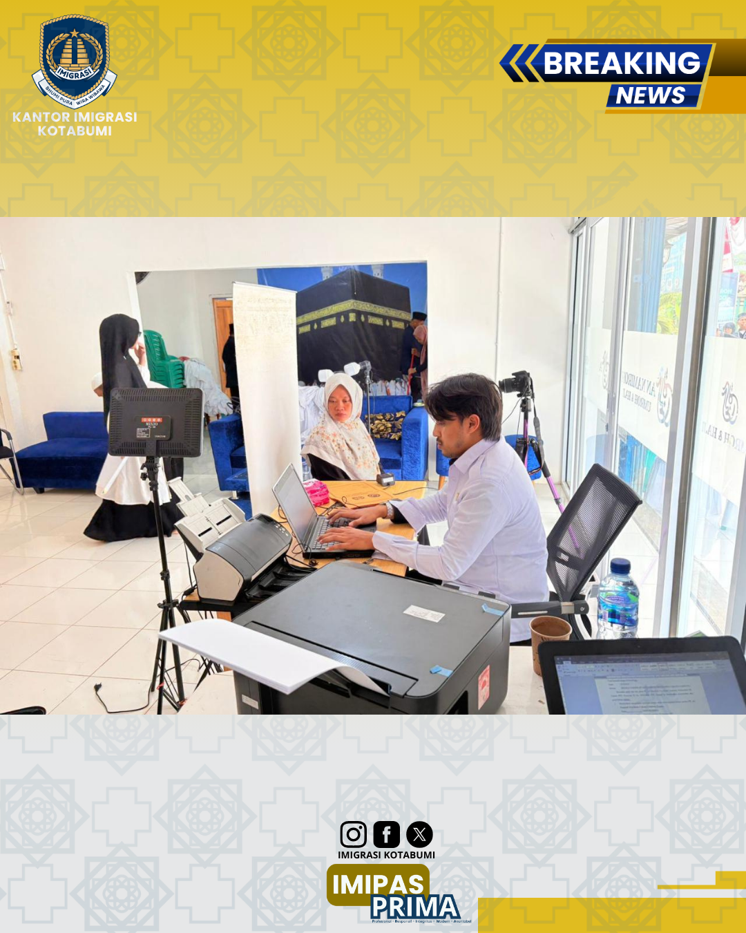 Kantor Imigrasi Kotabumi Laksanakan Layanan Eazy Paspor bagi Calon Jamaah Umroh di Lampung Utara
